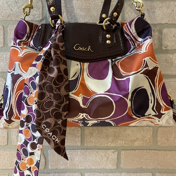 Coach Handbags - COACH Ashley Signature C Scarf Print Convertible Carryall No. F1257-F20113